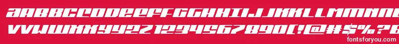 Michiganital Font – White Fonts on Red Background