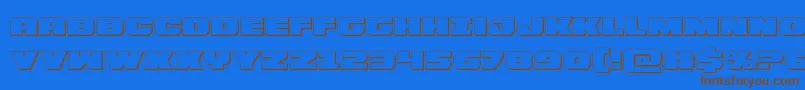 Czcionka Bummer3D – brązowe czcionki na niebieskim tle