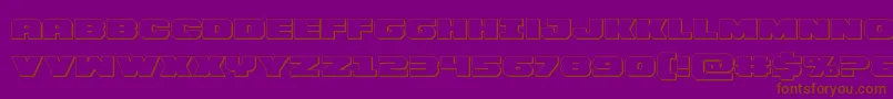 Bummer3D Font – Brown Fonts on Purple Background