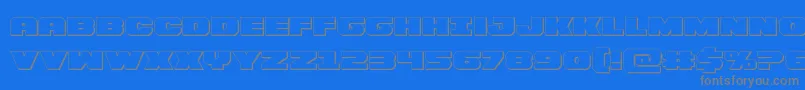 フォントBummer3D – 青い背景に灰色の文字