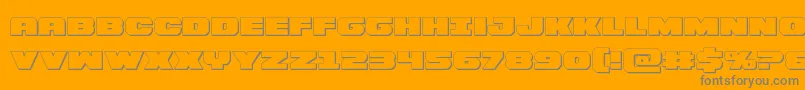 Bummer3D-Schriftart – Graue Schriften auf orangefarbenem Hintergrund