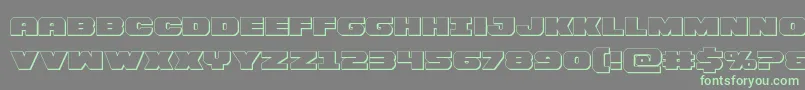Bummer3D Font – Green Fonts on Gray Background