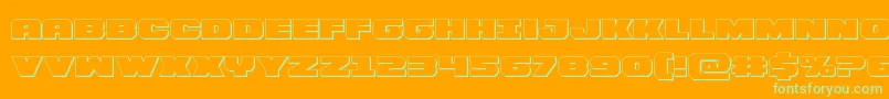Шрифт Bummer3D – зелёные шрифты на оранжевом фоне
