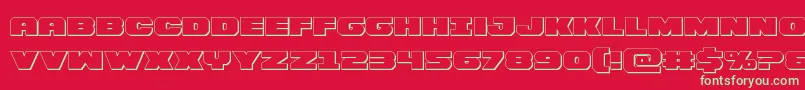 Bummer3D-fontti – vihreät fontit punaisella taustalla