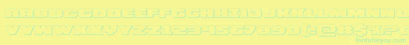 Czcionka Bummer3D – zielone czcionki na żółtym tle