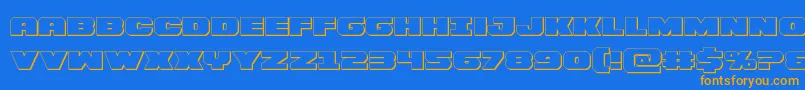 Bummer3D Font – Orange Fonts on Blue Background