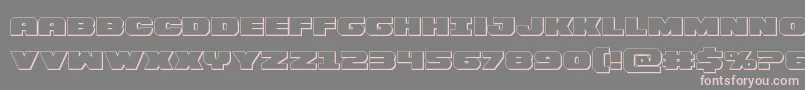 Bummer3D-fontti – vaaleanpunaiset fontit harmaalla taustalla
