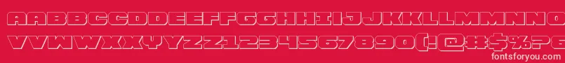 フォントBummer3D – 赤い背景にピンクのフォント