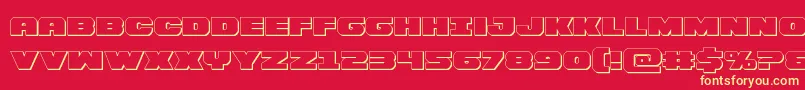 fuente Bummer3D – Fuentes Amarillas Sobre Fondo Rojo