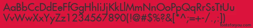 FuturaLtMedium Font – Black Fonts on Red Background