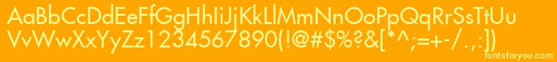 FuturaLtMedium Font – Yellow Fonts on Orange Background