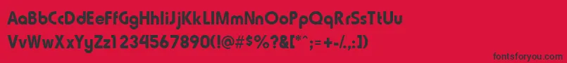 Triossk Font – Black Fonts on Red Background