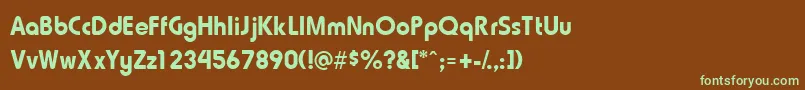 Шрифт Triossk – зелёные шрифты на коричневом фоне