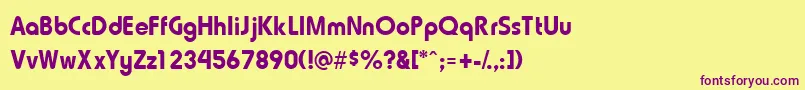 Triossk Font – Purple Fonts on Yellow Background