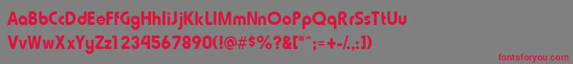 Triossk Font – Red Fonts on Gray Background