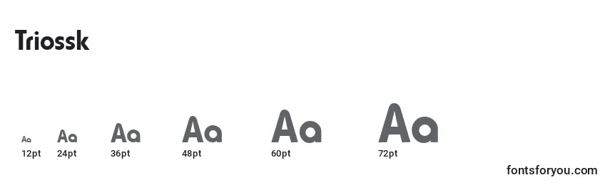 Triossk Font Sizes