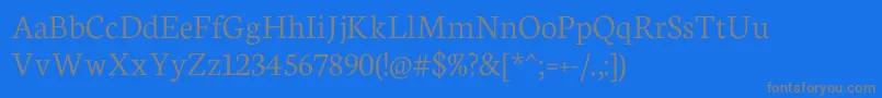 NeutonLight Font – Gray Fonts on Blue Background