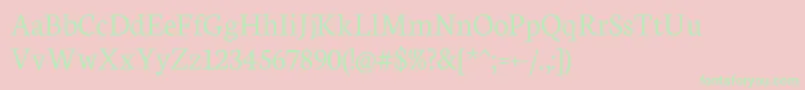 NeutonLight-Schriftart – Grüne Schriften auf rosa Hintergrund