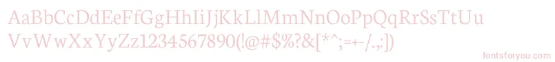 NeutonLight Font – Pink Fonts on White Background