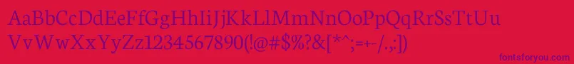 NeutonLight Font – Purple Fonts on Red Background