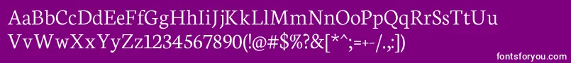 NeutonLight Font – White Fonts on Purple Background