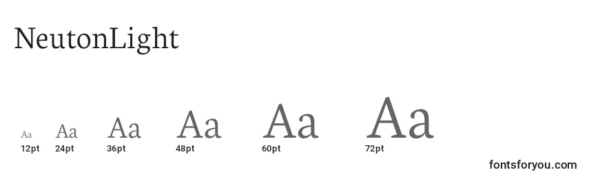 NeutonLight Font Sizes