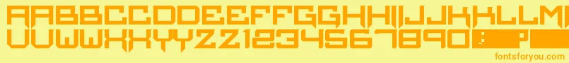 Infierno Font – Orange Fonts on Yellow Background