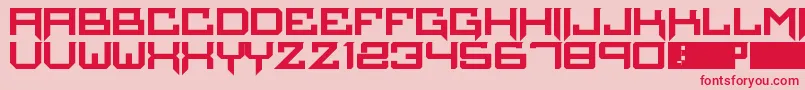 Infierno Font – Red Fonts on Pink Background