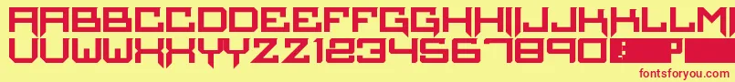 Infierno Font – Red Fonts on Yellow Background