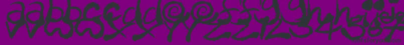 InkyScrawls Font – Black Fonts on Purple Background