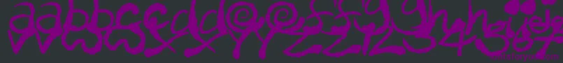 InkyScrawls Font – Purple Fonts on Black Background