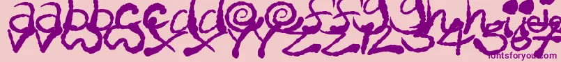 InkyScrawls Font – Purple Fonts on Pink Background
