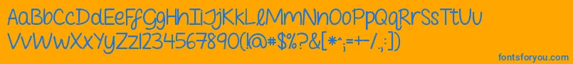 Followyouintotheworld Font – Blue Fonts on Orange Background