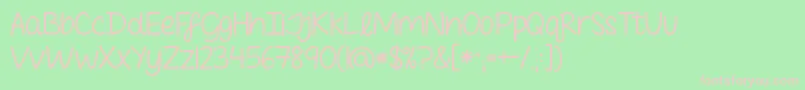 Followyouintotheworld Font – Pink Fonts on Green Background