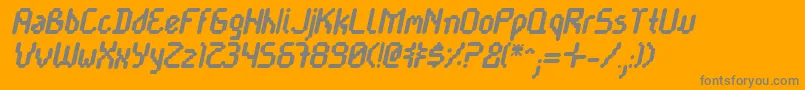 フォントCaytnrbi – オレンジの背景に灰色の文字