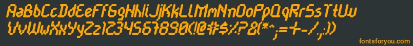 フォントCaytnrbi – 黒い背景にオレンジの文字