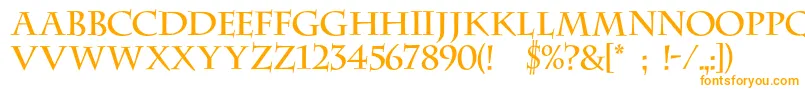 Dscenturycapitalsc Font – Orange Fonts on White Background