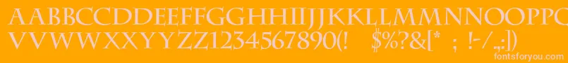 More about Dscenturycapitalsc Font Dscenturycapitalsc Font – Pink Fonts on Orange Background