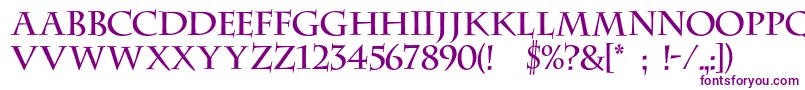 フォントDscenturycapitalsc – 紫色のフォント