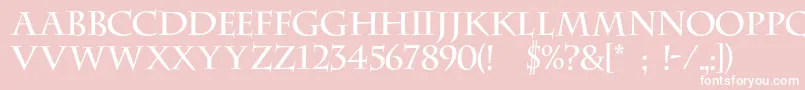 Dscenturycapitalsc Font – White Fonts on Pink Background