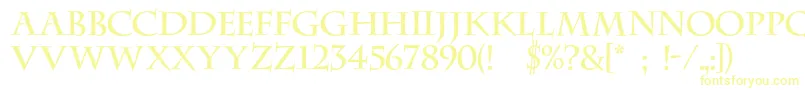 Шрифт Dscenturycapitalsc – жёлтые шрифты