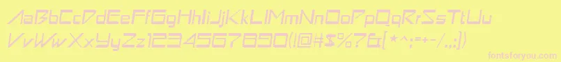 Astronboy ffy Font – Pink Fonts on Yellow Background