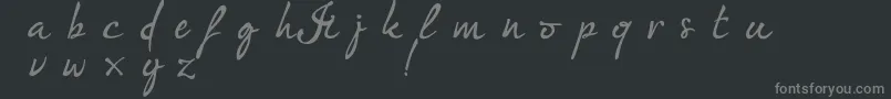 ImFashionistaDemoVersion-fontti – harmaat kirjasimet mustalla taustalla