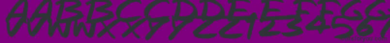 RapidInks Font – Black Fonts on Purple Background