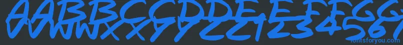 Weitere Informationen zur RapidInks-Schriftart RapidInks-Schriftart – Blaue Schriften auf schwarzem Hintergrund
