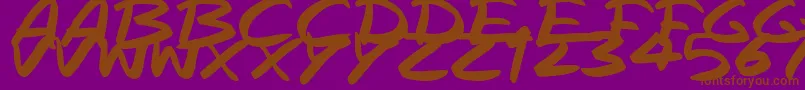 RapidInks Font – Brown Fonts on Purple Background