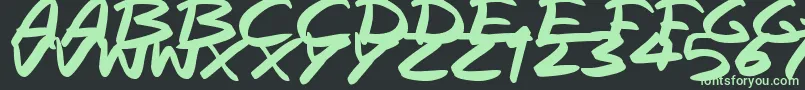 RapidInks-Schriftart – Grüne Schriften auf schwarzem Hintergrund