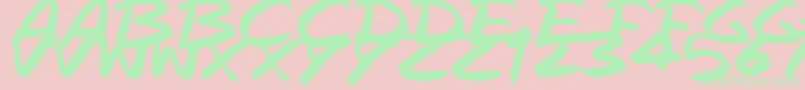 RapidInks Font – Green Fonts on Pink Background