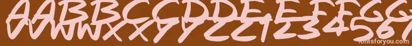 RapidInks Font – Pink Fonts on Brown Background