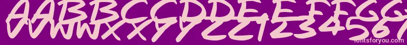 RapidInks Font – Pink Fonts on Purple Background